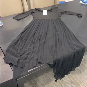 Black Pleated Mini Dress